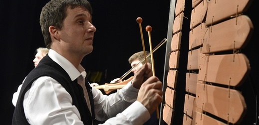 Petr Pavlinec hrající na střešní krytiny.
