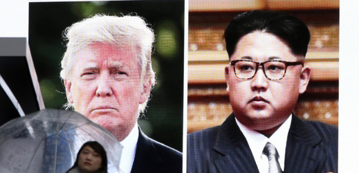 Donald Trump  (vlevo) a Kim Čong-un.