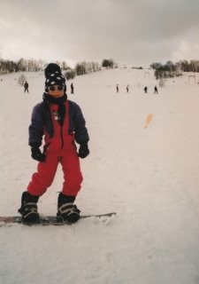 Snowboardové začátky Evy Samkové.