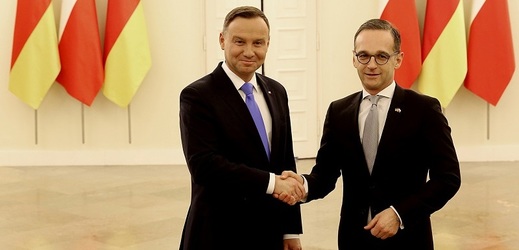 Polský prezident Andrzej Duda (vlevo) a německý ministr zahraničí Heiko Maas.