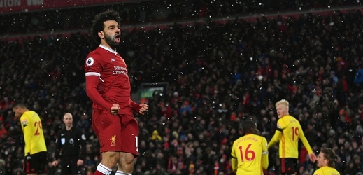 Salah čtyřmi góly pomohl Liverpoolu deklasovat Watford¨.