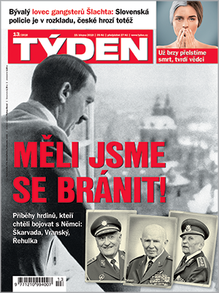 Titulní strana časopisu TÝDEN 13/2018.