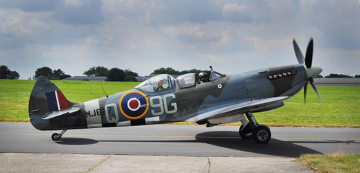 Stíhací letoun Spitfire. 