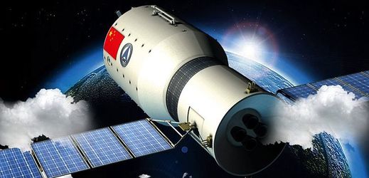 Vizualizace čínské experimentální vesmírné stanice Tchien-kung 1.