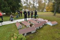 Model souboru lidových staveb v Holašovicích, park Boheminium, Mariánské lázně.