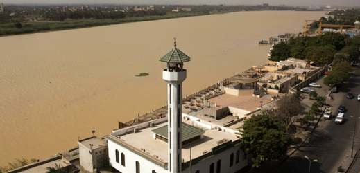 Řeka Nil v Egyptě. 