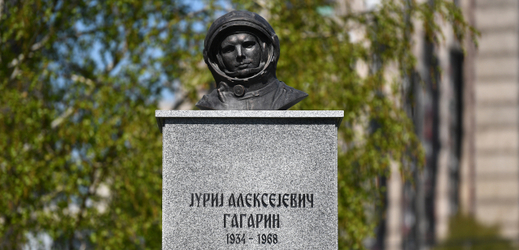Kritizovaný pomník prvního sovětského kosmonauta J. Gagarina.