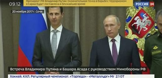 Syrský prezident Bašár Asad s ruským prezidentem Vladimírem Putinem.