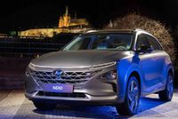 Poprvé v ČR byl k vidění vodíkový elektromobil Hyundai Nexo.