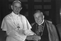 Kardinál Josef Beran (vlevo) na audienci u papeže Pavla VI.