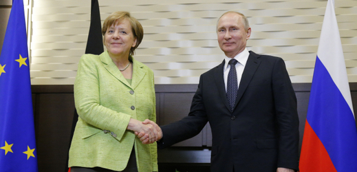 Angela Merkelová a Vladimir Putin, snímek z května 2017.