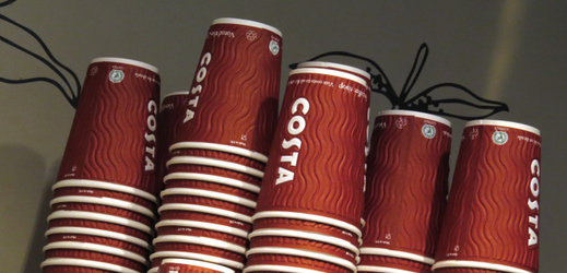 Kelímky Costa Coffee. 