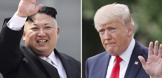 Donald Trump (vpravo) a Kim čong-un.