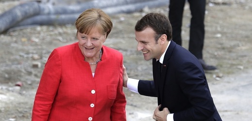 Angela Merkelová a Emmanuel Macron.
