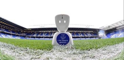 V utkání anglické Premier League mezi Evertonem a Newcastlem byl poprvé v historii použit virtuální maskot.