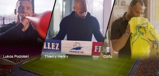 Legendární fotbalové hvězdy Thierry Henry, Lukas Podolski a Cafu podpořily soutěž.