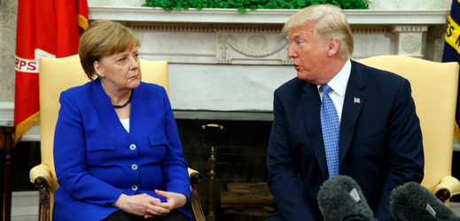 Německá kancléřka Angela Merkelová a americký prezident Donald Trump.