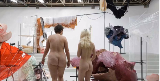 Expozice s názvem Discorde, Fille de la Nuit (Nesvár, dcera noci) byla "věnována" nudistům.