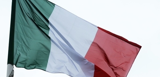Vlajka Itálie. 
