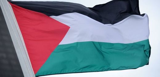 Palestinská vlajka.