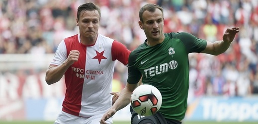 Stanislav Tecl a David Lischka během sobotního zápasu.