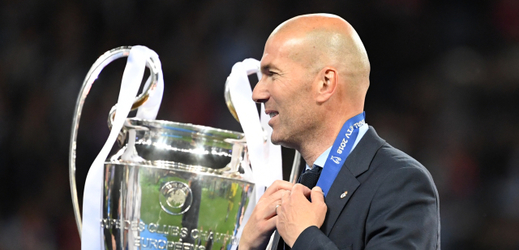 Zidane vyhrál Ligu mistrů počtvrté, z toho potřetí jako trenér.