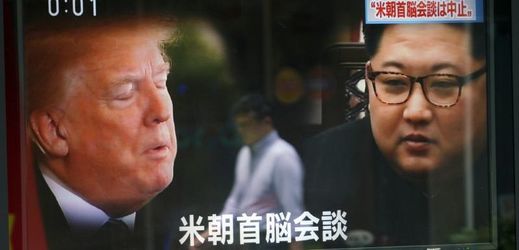 Donald Trump a  Kim Čong-un.