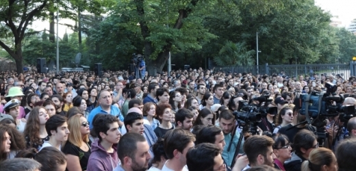 Protesty v Tbilisi.