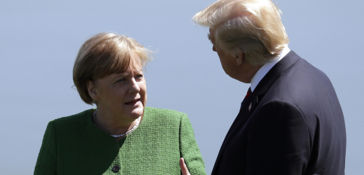 Angela Merkelová s Donaldem Trumpem. 