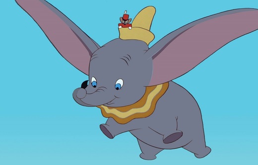 Původní animovaná verze filmu Dumbo (1941).