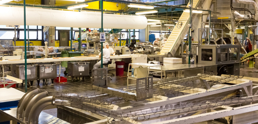 Provoz opavské továrny na sušenky americké potravinářské společnosti Mondelez International.