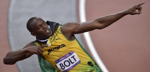 Usain Bolt během olympiády v Londýně, ze které pocházejí tretry.