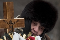 Matka dcery, která zahynula při konfliktu na východě Ukrajiny. 