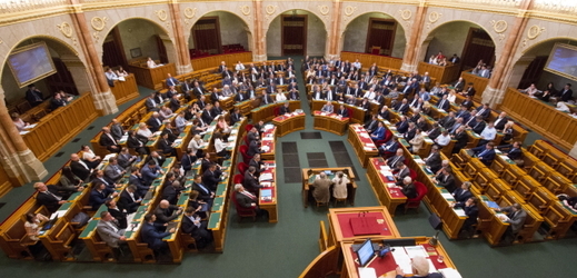Maďarský parlament v Budapešti.