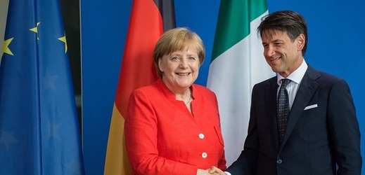  Angela Merkelová a Giuseppe Conte.