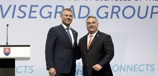 Peter Pellegrini (vlevo) a Viktor Orbán.