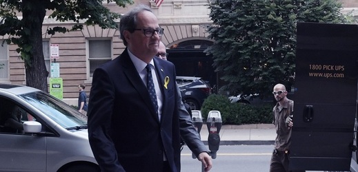 Katalánský premiér Quim Torra ve Washingtonu.