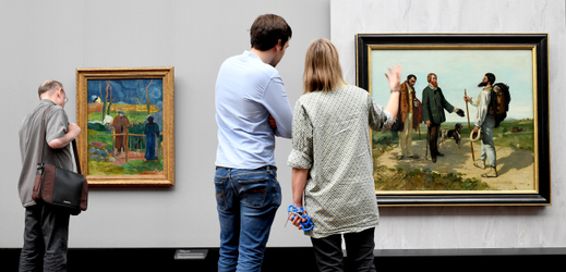 Obraz Bonjour, Monsieur Gauguin (vlevo).