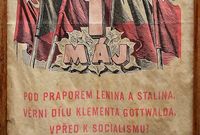 Prvomájový socialistický plakát.