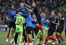 Radost chorvatských fotbalistů po vítězných penaltách.