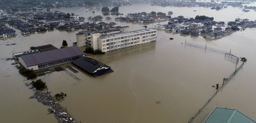 Fotografie z místa živelné katastrofy v Japonsku. 