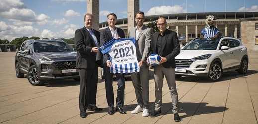 Hyundai uzavřelo partnerství s klubem Hertha BSC. 