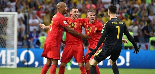 Radost Belgičanů po vstřeleném gólu ve čtvrtfinále MS.
