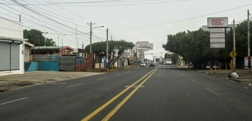 Ulice v Nikaragui zely prázdnotou.