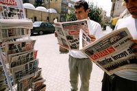 Novinový stánek, Kypr.