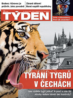 Titulní strana časopisu TÝDEN 31/2018.