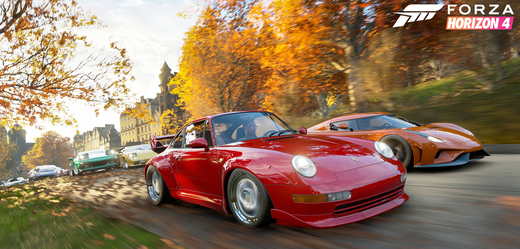 Závodní Forza Horizon 4 ukazuje v nových záběrech podzim a také Edinburgh