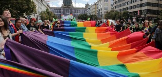 Prague Pride 2017, vlajka LGBT.