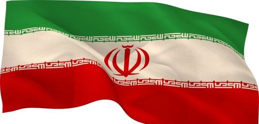 Íránská vlajka.