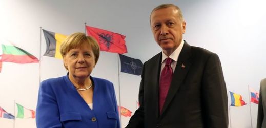Německá kancléřka Angela Merkelová a turecký prezident Recep Tyyip Erdoğan.